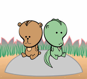 Chipmunk and Lizard, by Lucy